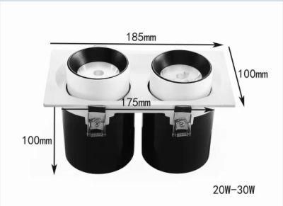 Good Sale Double Plugs Rotatable Downlight for Indoor Project RoHS