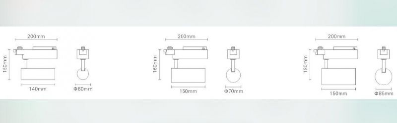 LED Decorated 10W 20W 30W Track Light White Spot Light