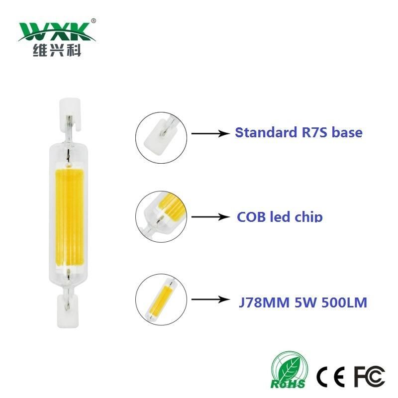 R7s G4 G9 Base LED Light J78, 50W Halogen Replacement, 500 Lumens AC220V Energy-Saving Lamp