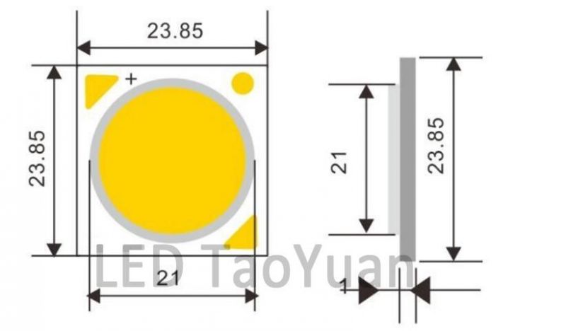 24*24/21mm 20W COB LED Chip for Ceiling Light