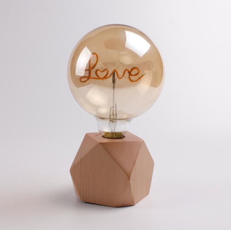 Vintage Alphabet Love 4W Dimmable Warmth Glow Decorative LED Light Bulb