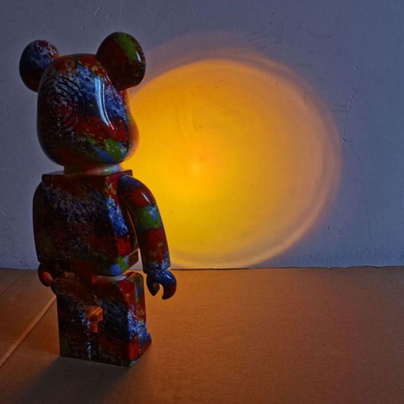 Bt Sunset Light Starry Sky Projection Atmosphere Table Lamp LED Cartoon Bedroom Creative Doll Decoration Night Light