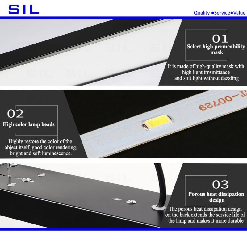 Wholesale Modern Custom Office Hanging Luxury Big Ceiling Lighting Fixture LED Pendant Light 24W Ceiling 24/36/45/48/60/90/96/120W LED Panel Light