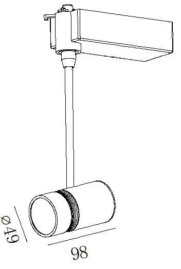 LED COB 8W White Track Spot Light