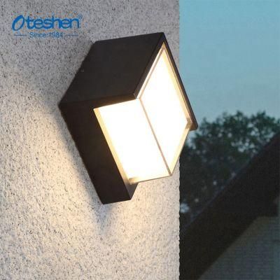 Square IP65 Waterproof PC Outdoor Lighting 7W Decorative Surface Wall Mounted Wall Light LED