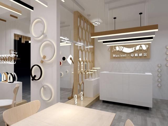 Masivel Simple Nordic Two-Ring Design Home Living Room LED Ceiling Light