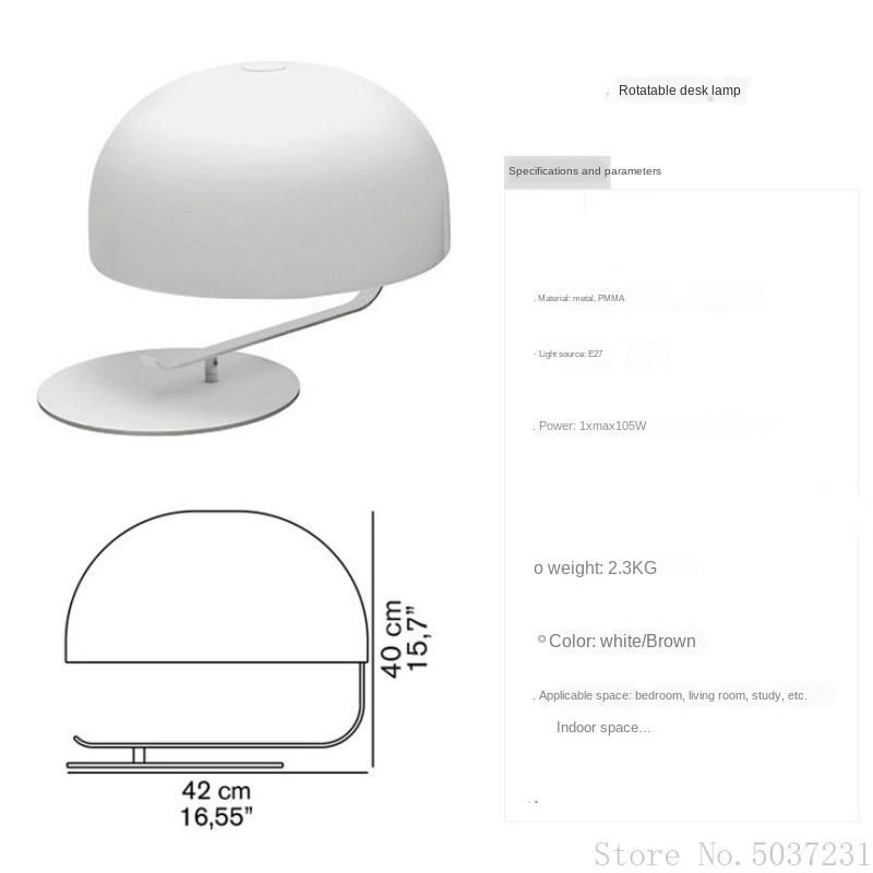 Nordic Simple Post-Modern Light Table Lamp Mushroom Table Lamp (WH-MTB-204)