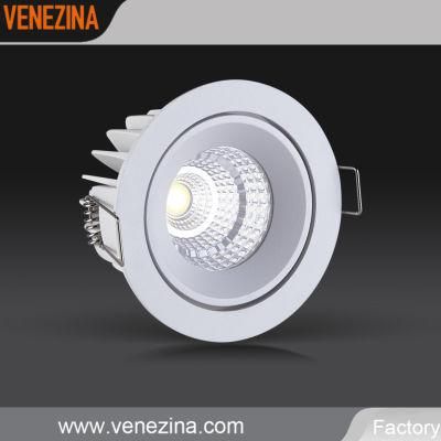 Cast Aluminum CE, RoHS Approved Adjustable Interior Lighting COB LED Recessed Spotlight