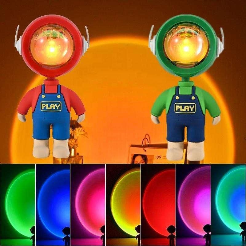 Home Decoration Wholesale 5W Floor Table Lamp Rainbow Sunset Red Sun Sunset Lighting Lamp