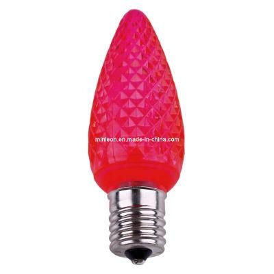 Replacement Bulb--C9 Faceted LED Bulb - Red