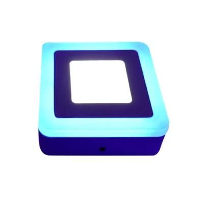 Surface Bi Color Warm White Panel LED Light 6W Square Lamp