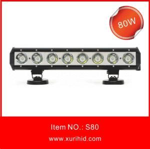 New CREE 10W Single Row 80W 20, 000lm LED Light Bar Manufacturer