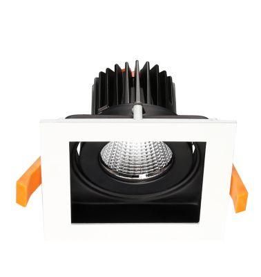 White-Black Square Round Fitting COB Aluminum LED Downlight Module
