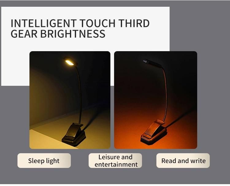 Eye Protection LEDs Rechargeable 3 Modes Reading Lamp