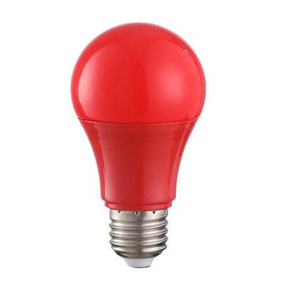 LED Color Light Bulbs A60 9W 12W Decorate Lamp 220V E27 E26 E22 3W Yellow Blue Red Green Color