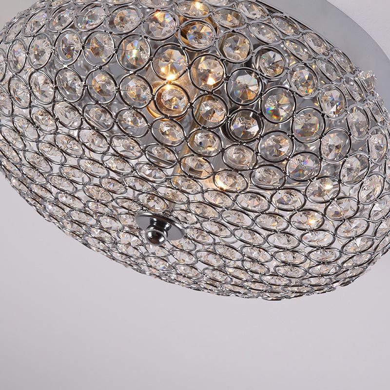 Factory Wholesale Bedroom Lights Corridor Aisle Hall Balcony Modern Round Crystal Ceiling Lamps