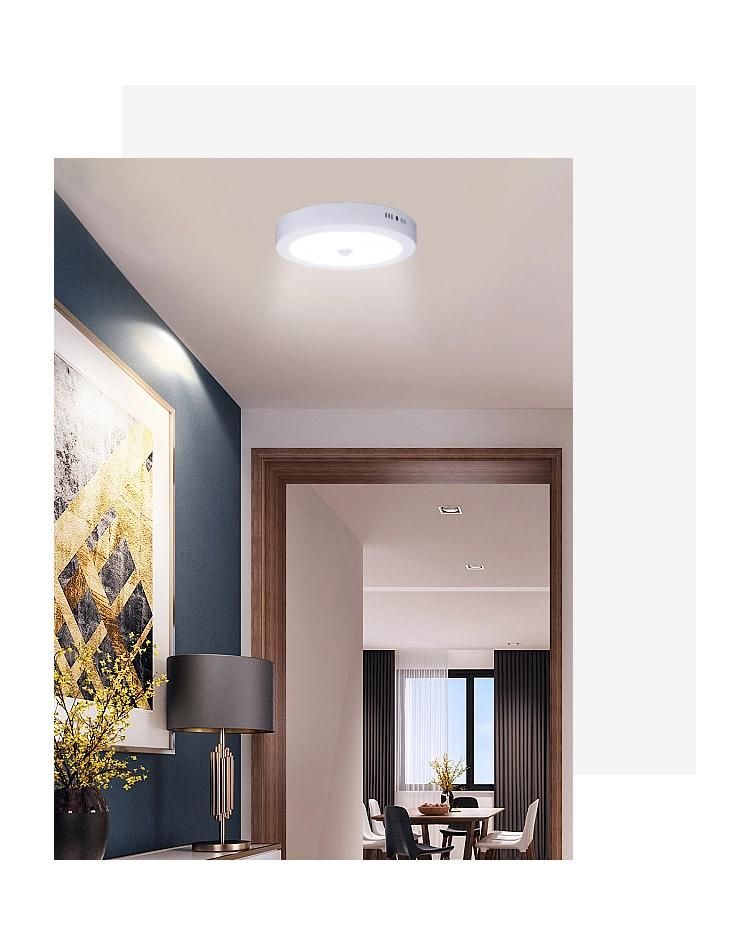 Surface Mounted Motion Sensor Round LED Panel Lighting