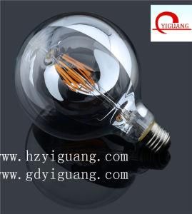 Side Silver Globe LED Filament Lamp Bulb G125