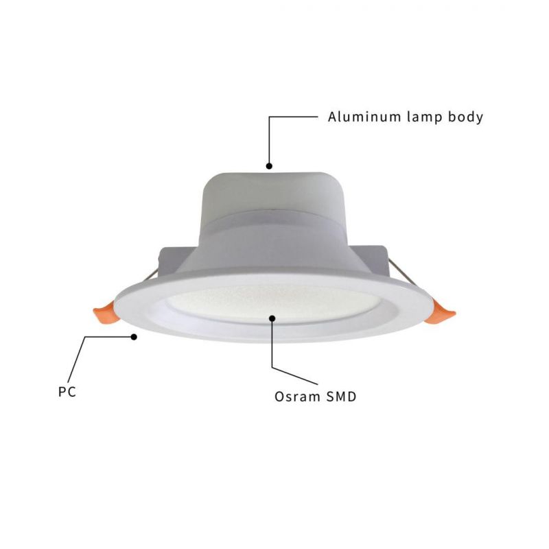 How Bright Hot Sale Aluminum Round 7W SMD AC 220V Down Light High Quality Indoor Fixtures Ceiling Recessed LED Downlight