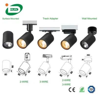 Europe Hot Sales COB LED Lights 8W Commercial Ceiling Magnetic System Track Light Spotlight