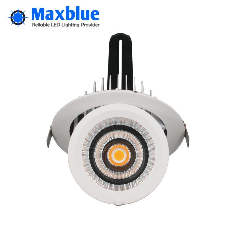 50W 360 Degree Rotatable 7inch Recessed COB LED Gimbal Downlight