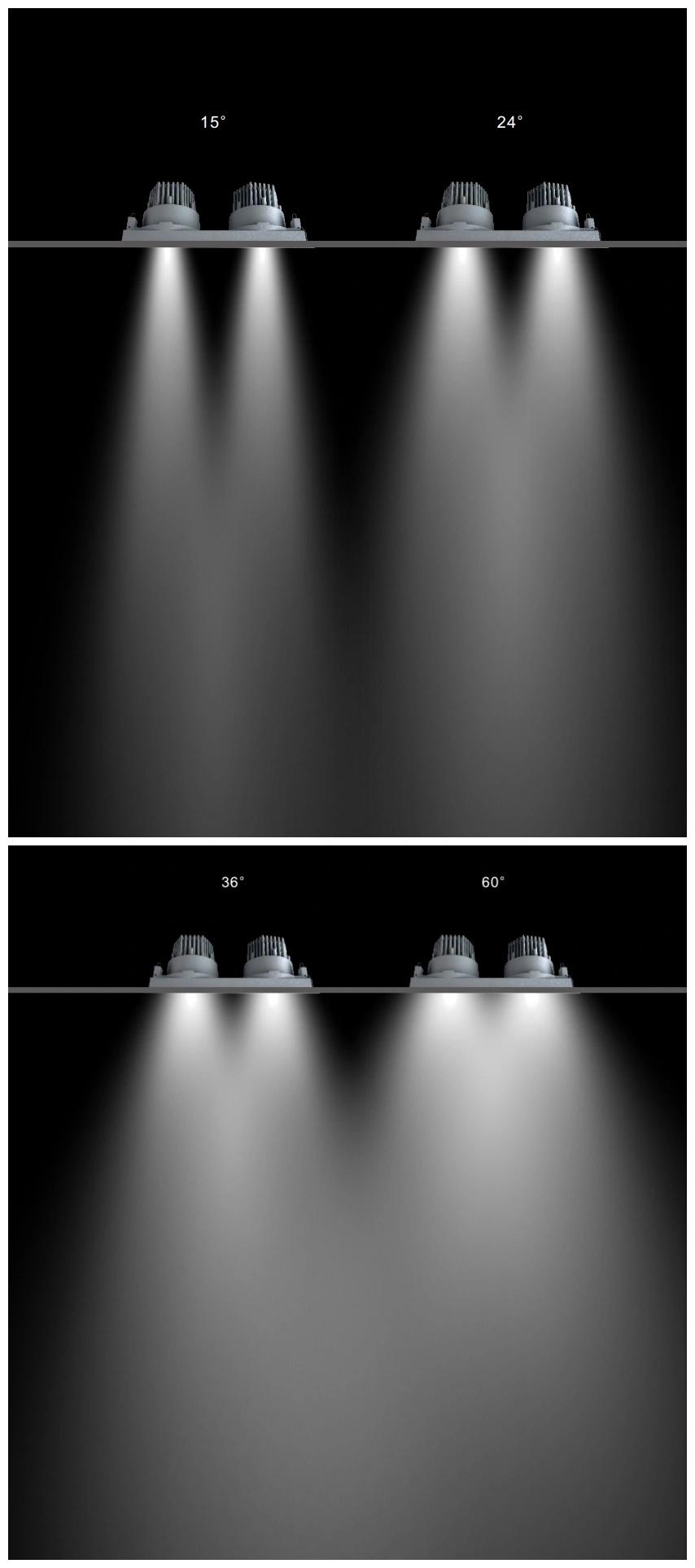 Venezina Lighting Anti-Glare LED Downlights Recessed Spotlight IP20 COB LED Adjustable LED Down Light