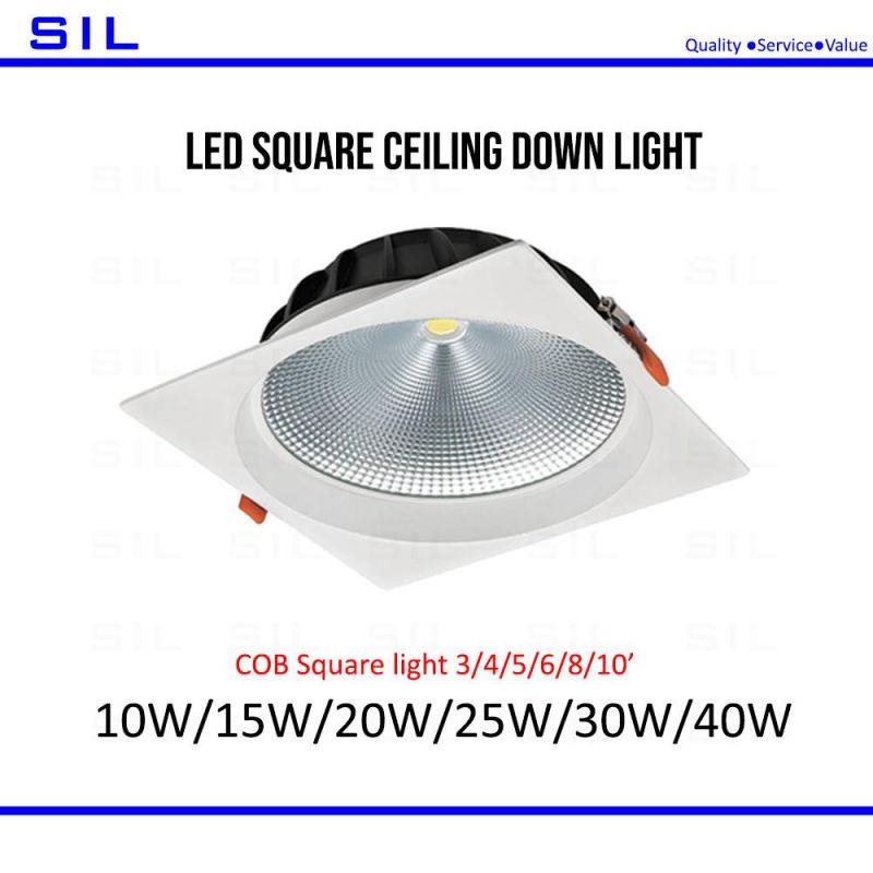 Die-Casting Aluminum 15W COB LED Downlight Recessed Downlight Adjustable Ceiling Downlight