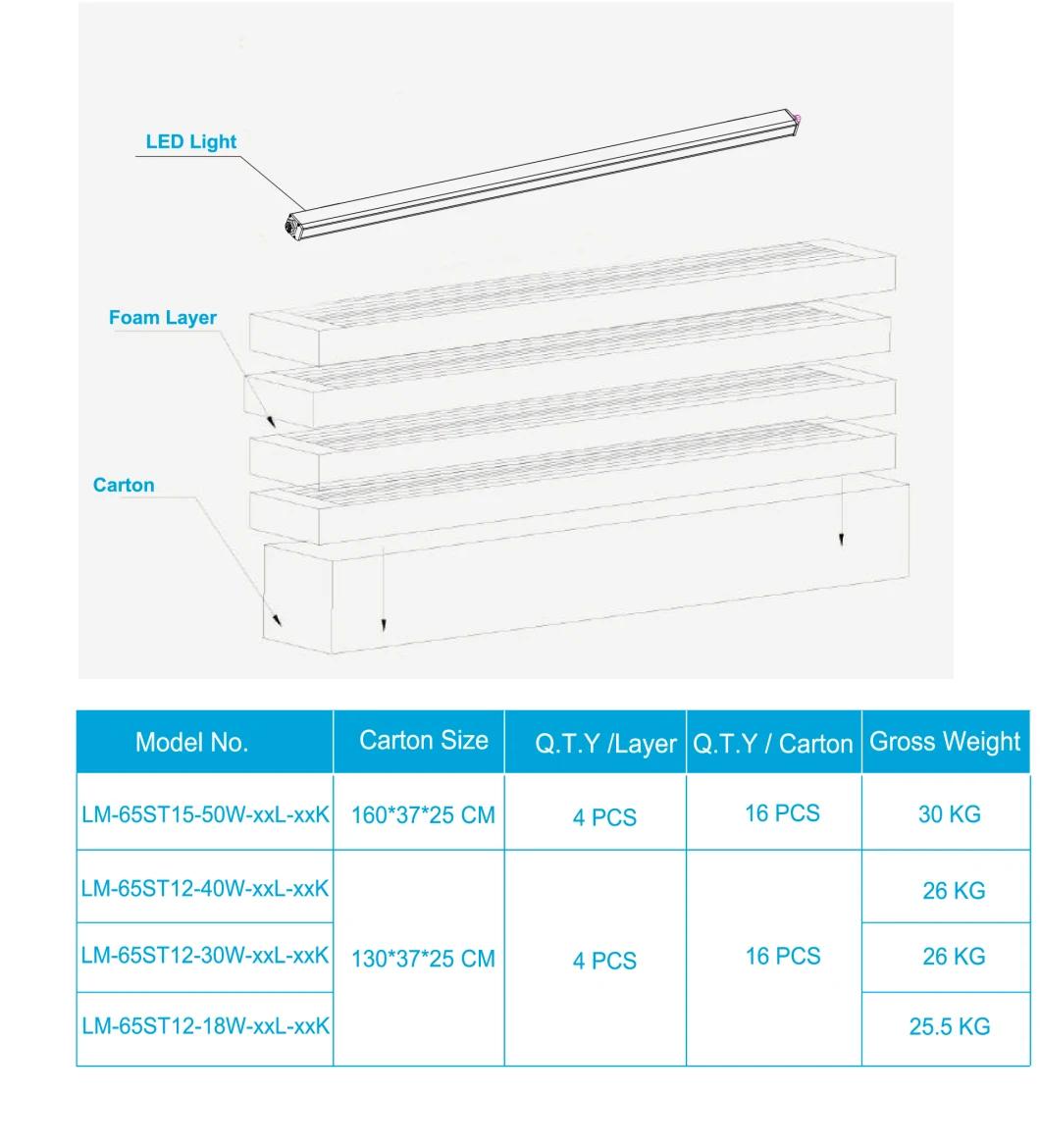 1.2m 1.5m Aluminum LED Linear Trunking Light for Shop Lighting with High Lumen (LED batten)