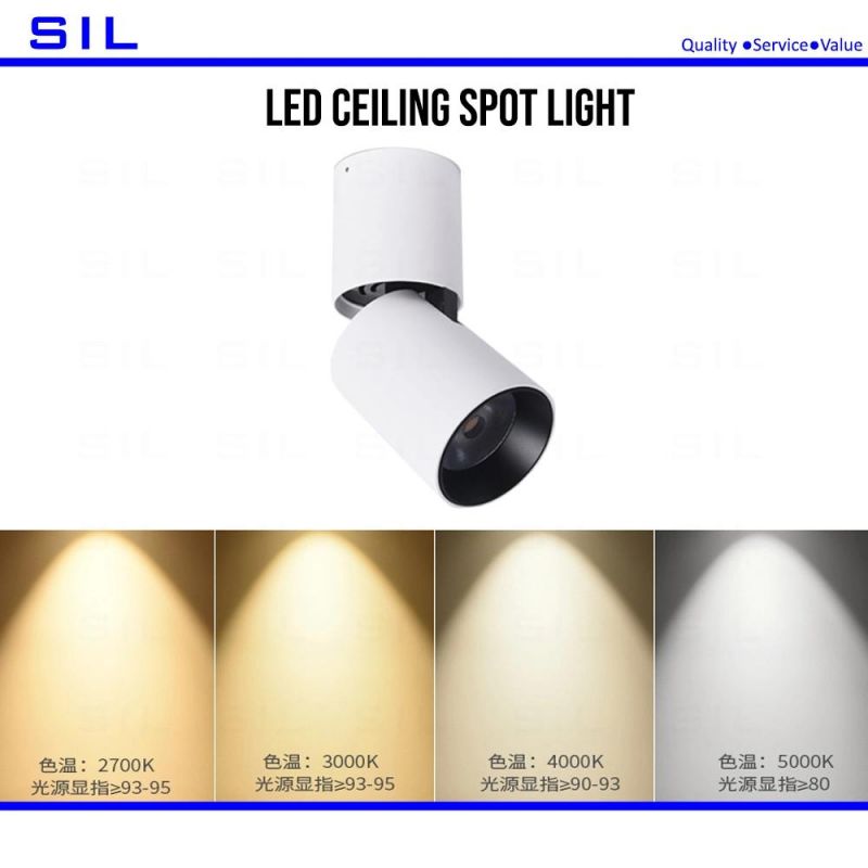 5 CCT 360 Degree Rotatable 10W LED Ceiling Spot Light Surface Mounted Ceiling Downlight COB Spot Lights Downlight