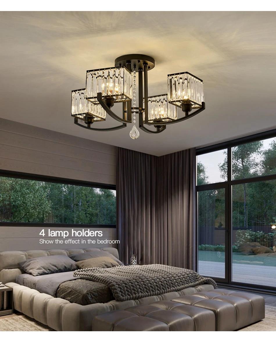 Chandelier Luxury Crystal Chandelier Is Suitable for Bedroom Dining Room Hanging Lamp Crystal Chandelier Lighting