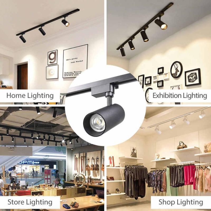 Ce RoHS 2/3/4 Wire Non-Flicker Lifud COB LED Track Light CREE Shopping Mall Spotlight