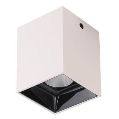 China Manufacture Hotsale COB LED Square Adjustable Black Indoor Surfacer Mounted Square 12W LED Downlight