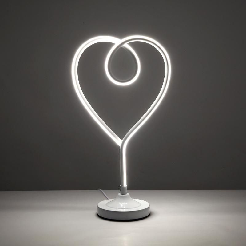 Nordic Table Lamp Bedside Art Love Decoration LED Reading Lighting