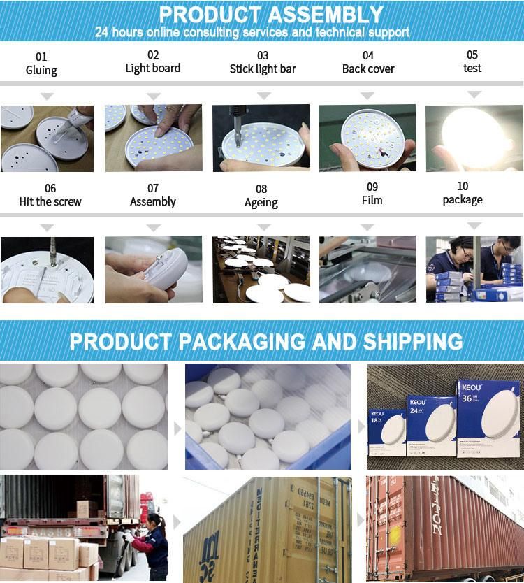IP54 Embedded Ceiling Lamp Round SMD 9W Dimmable LED Frameless Panel Light OEM ODM