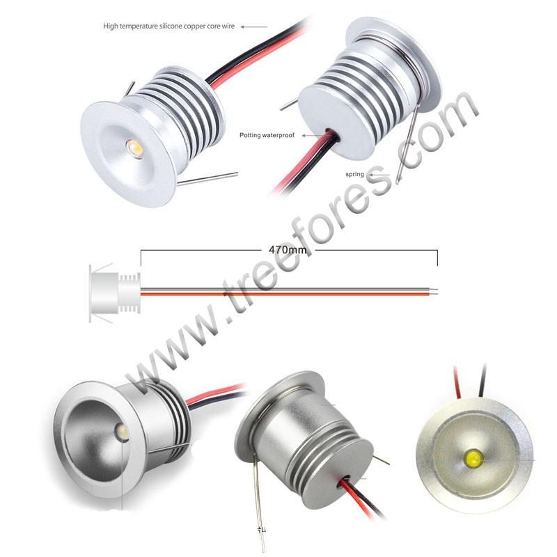 Spotlight 25mm 1W 12V Mini LED Downlight CE RoHS Cabinet Furniture Light
