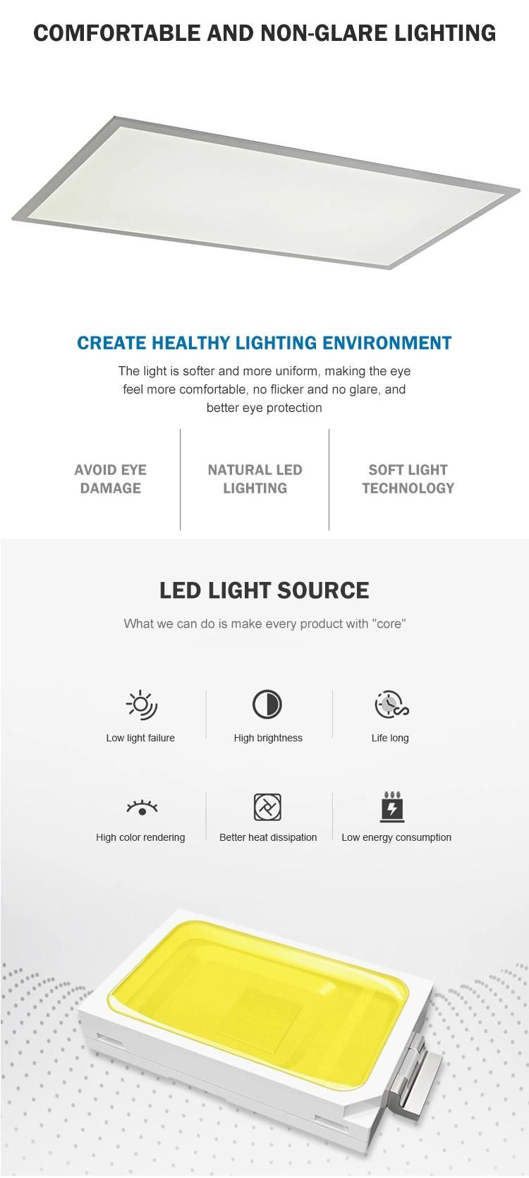 Super Bright Recessed Modular Lights SMD 2X2FT 2X4FT 20W 30W 40W LED Panel Light