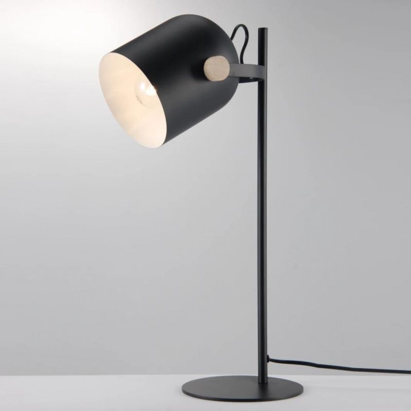 Metal Material & Wood Wall Lamp White/Black Color E27 Spot Wall Light for Home Decoration