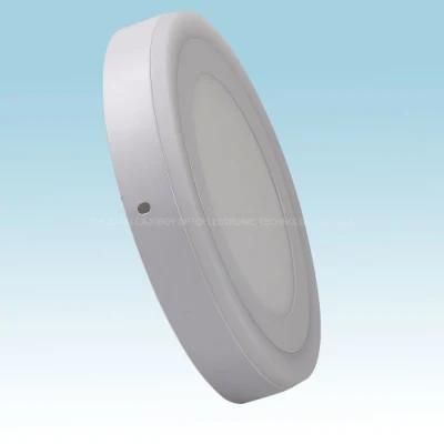 Round White Double Switch LED Panel Lamp 4000K Panel Light