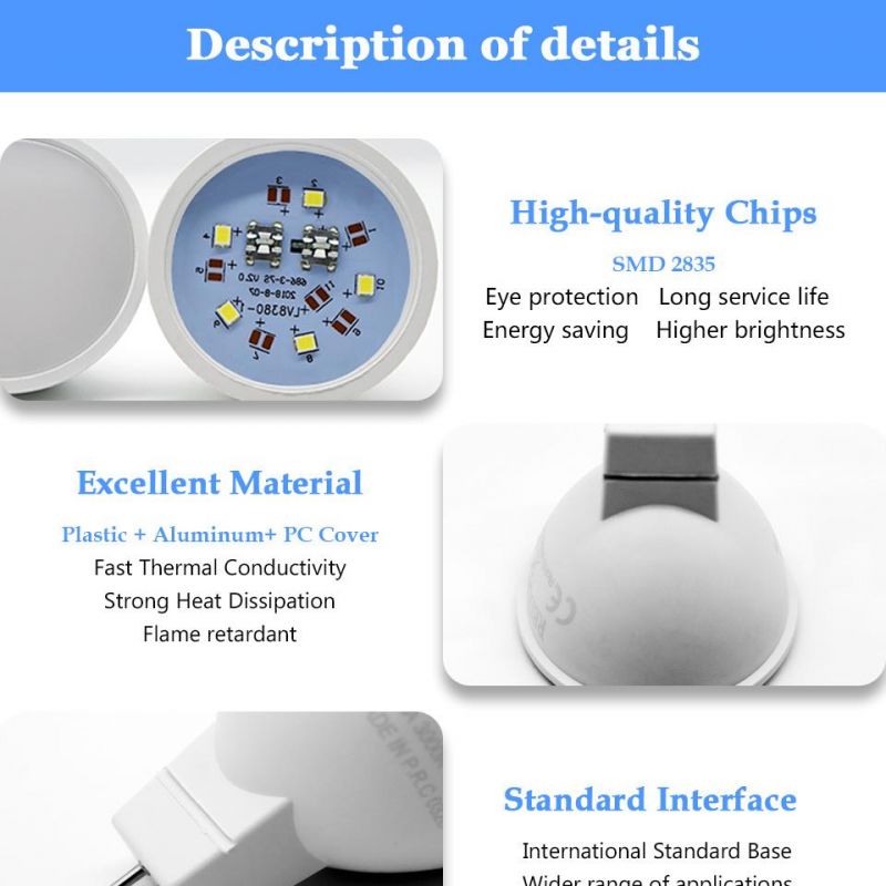 LED Spotlight MR16 3W/5W/6W/7W 12V Gu5, 3 Base Aluminum Plastic LED Bulb Lamp for Indoor Lighting