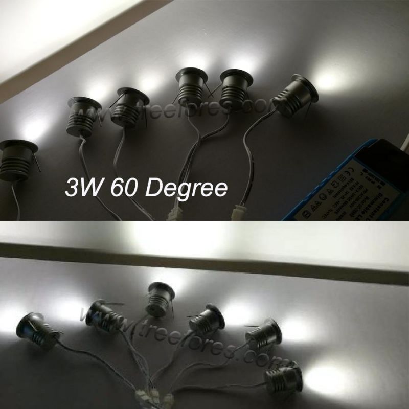 Spot Lighting 3watt 12V-24V15mm Mini LED Ceiling Spotlight for Cabinet Kitchen Downlight