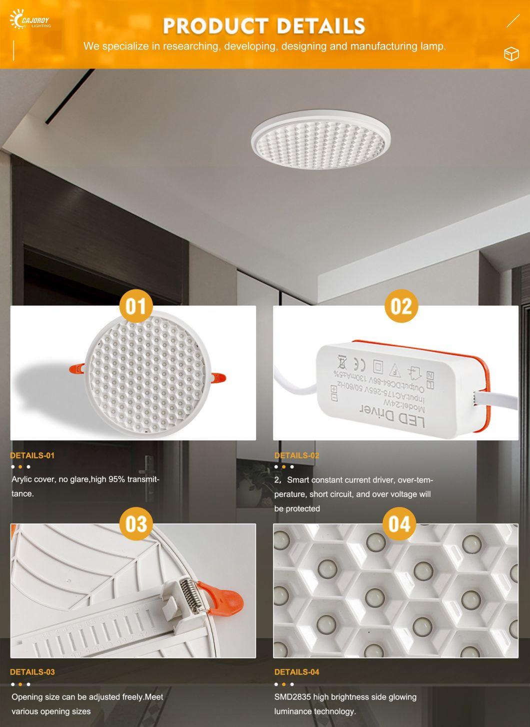 Round Video 12W 24W Mount SKD Recessed LED Panel Lamp