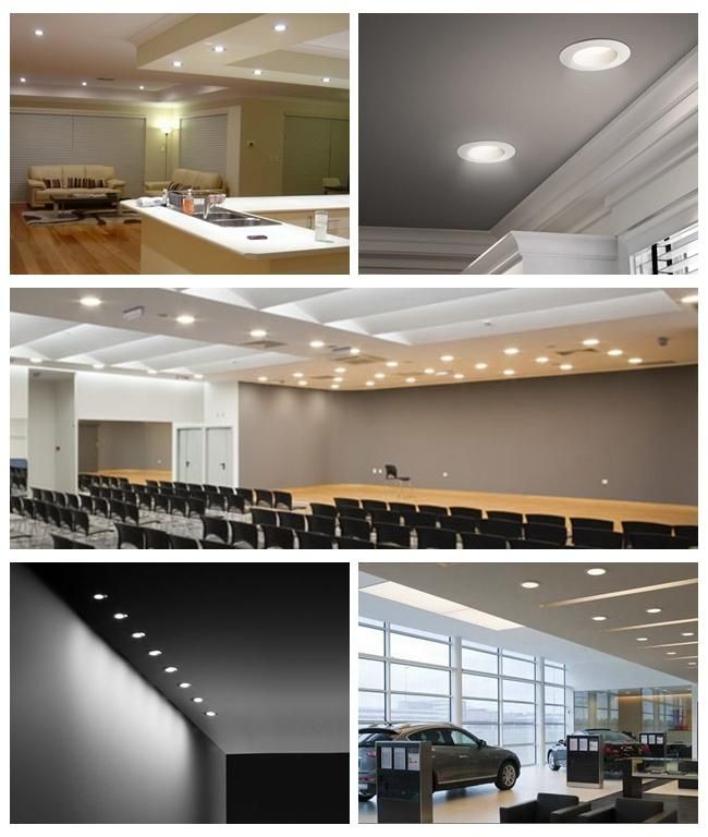 5W CRI>80 387lm Directional Recessed COB LED Downlight Fixture Cut-out 2.5in (65mm) Dimmalbe 60 Beam Angle 3000K-3500K Warm White