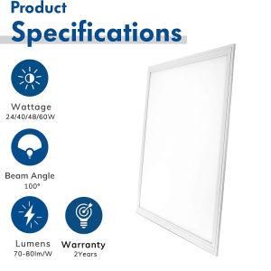 White Integrated LED 3600lumens 4000K Cool Flat Panel Troffer Light