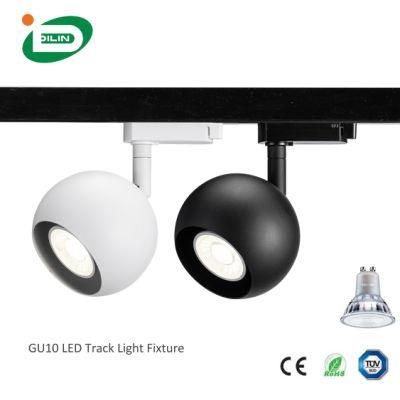 Dimmable GU10 LED Ceiling Spotlight Fixture Commercial Spherical Track Lights Indoor Decorative Energy Saving Lamp