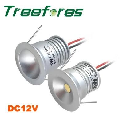 15m 25mm 1W DC12V Mini LED Ceiling Downlight for House Outdoor Garden Lighting