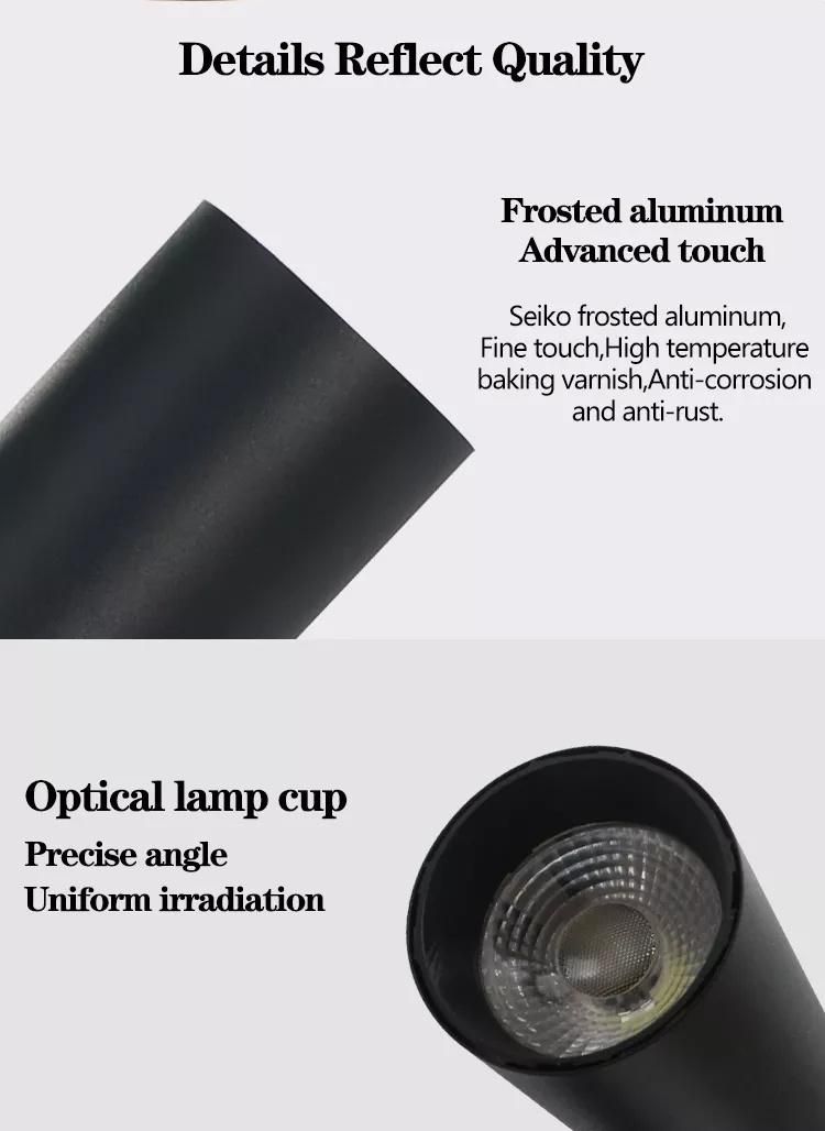 20W Aluminum Hot Sale COB Economic Cheap Factory Price Adjustable Spotlight LED Track Light for Commercial Chain Store Shop and Wholesale Track Light
