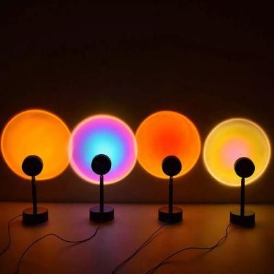 Shopify Service--Night Light Projector LED Lamp, USB Rotation Rainbow Projection Lamp Romantic LED Light Sunset Night Light for Home Party Decor