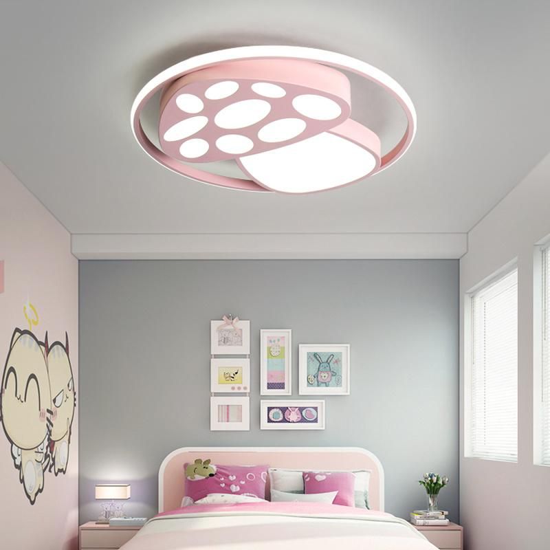 New Hot Mushroom Simple Cartoon Bedroom Decor Indoor Flush Mount Ceiling LED Light for Children