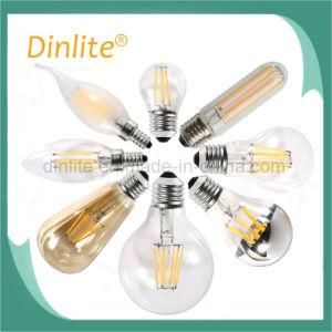 Over 30 Years Factory Experience A19 4W E26/E27/B22 Dimmable LED Filament Bulb with Ce/RoHS/ISO9001/SGS