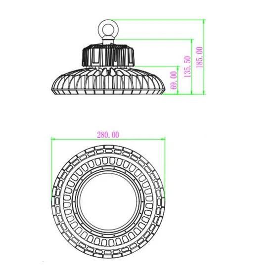 Economical 100W Industrial Lighting LED High Bay Light